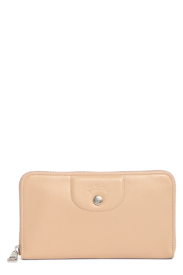 Le Pilage Cuir Zip Wallet, Main, color, GOLDEN BEIGE