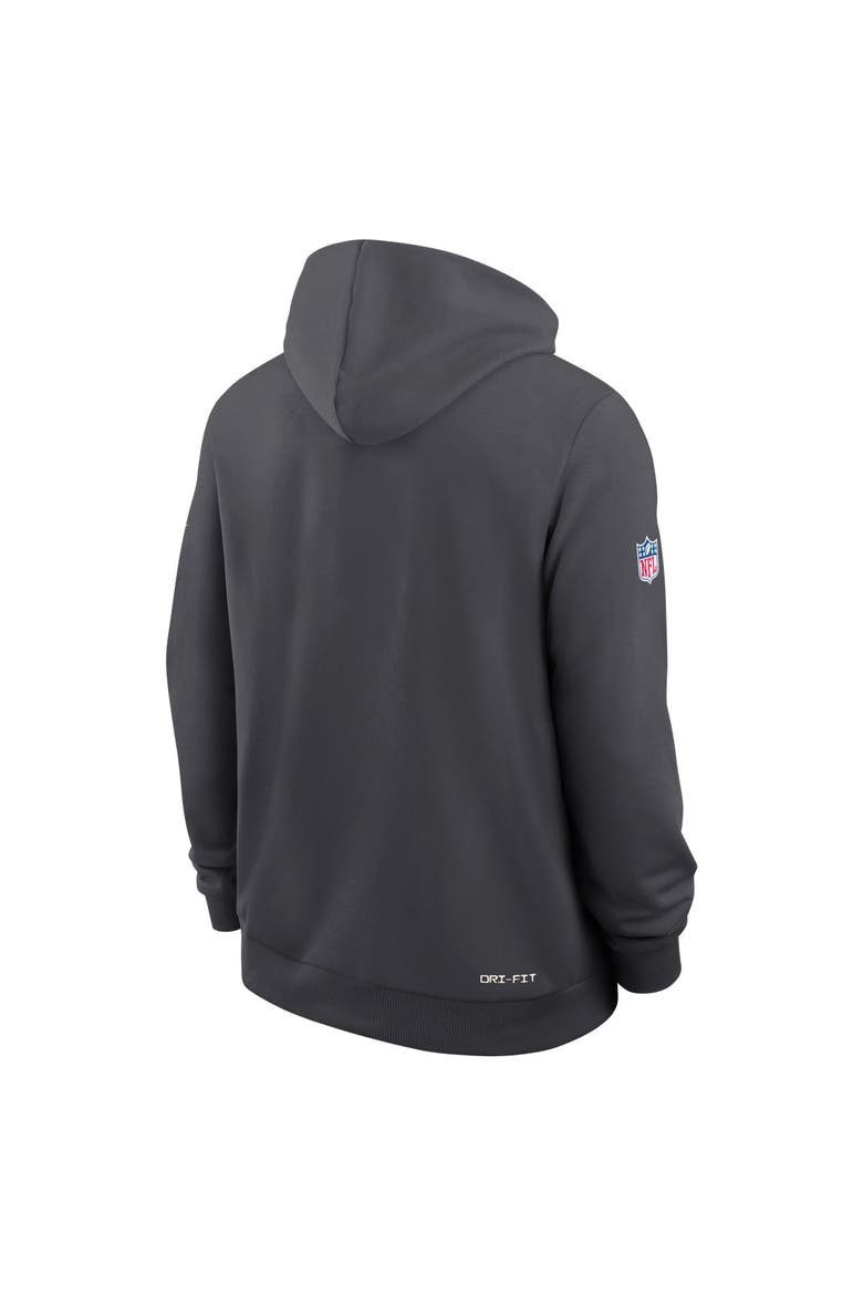 Men's Nike Charcoal Philadelphia Eagles Sideline Standard Issue Top Prospect Dri-FIT Hoodie, Alternate, color, Charcoal