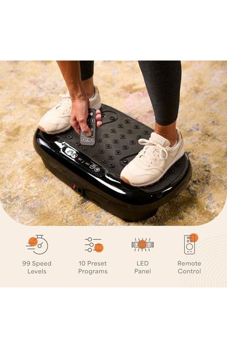 Lifepro HexaPlate Lite Vibration Plate Exercise Machine Full Body Recovery and Muscle Toning, Alternate, color, Black