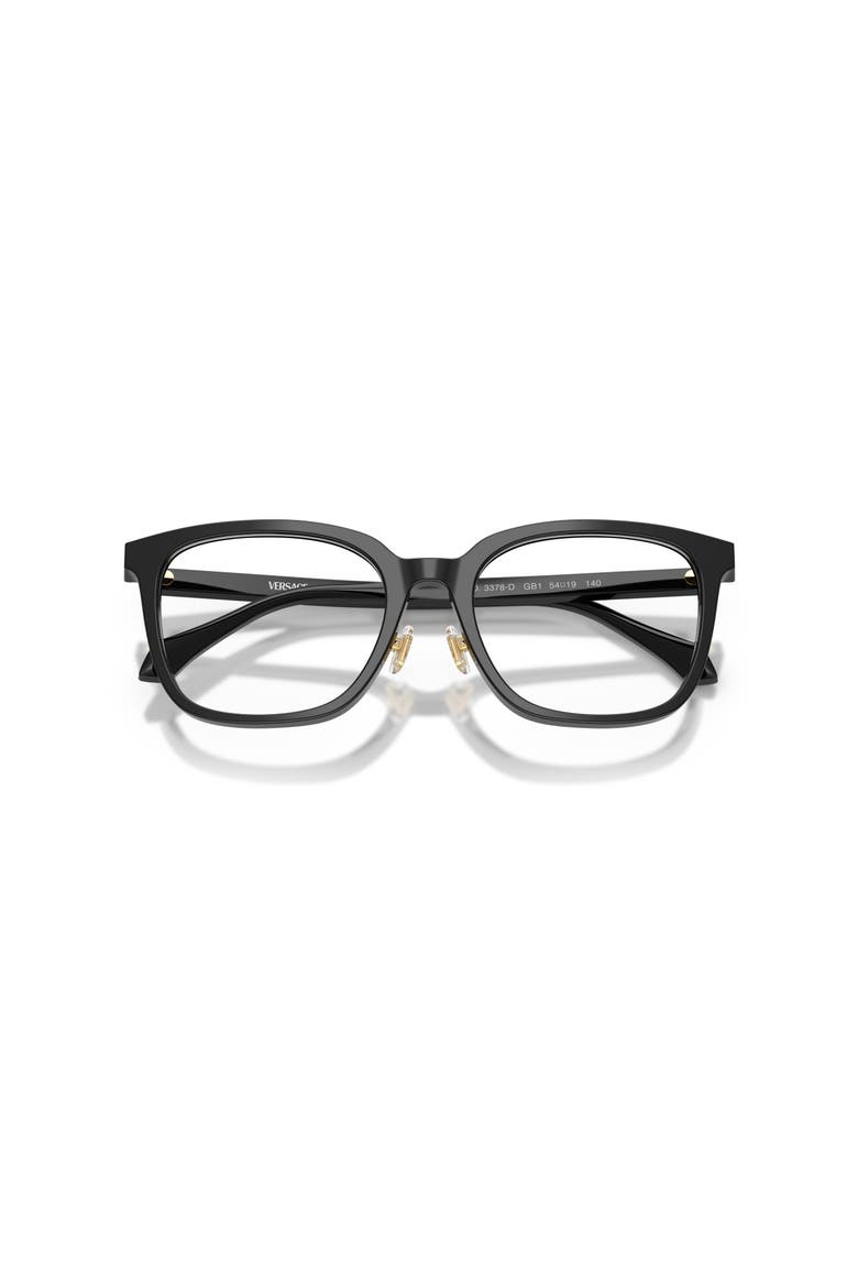 54mm Square optical glasses, Alternate, color, Black