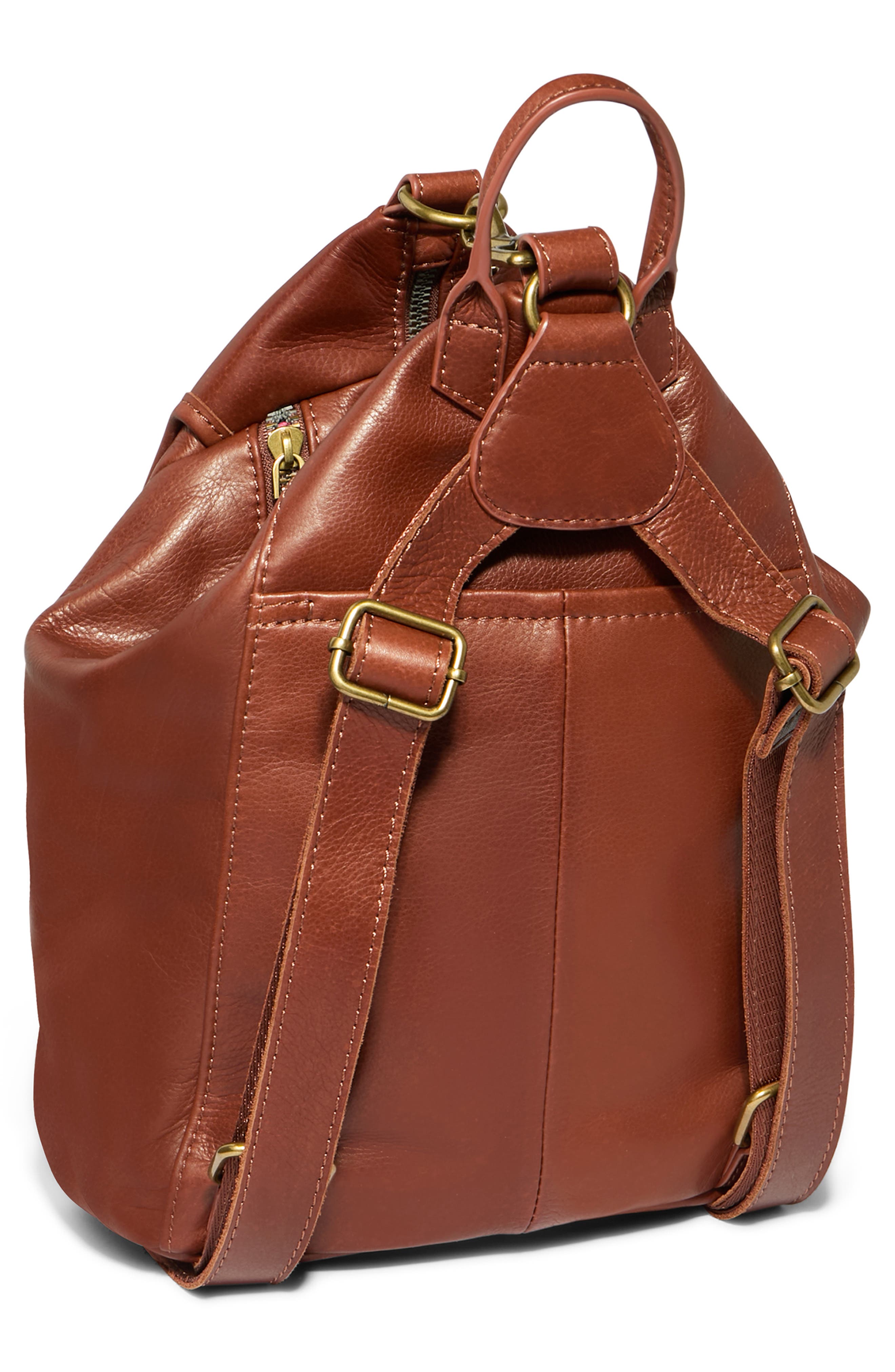 Pierce Leather Backpack, Alternate, color, BRANDY SMOOTH