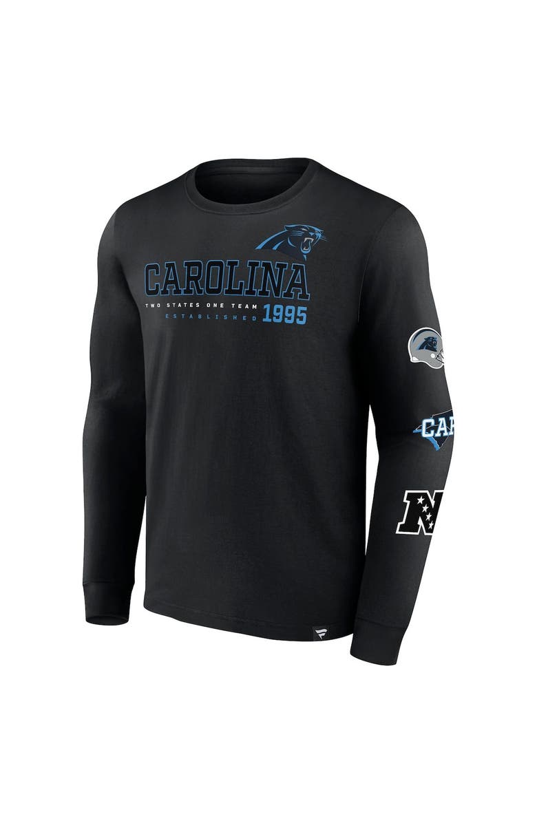 FANATICS Men's Fanatics Branded Black Carolina Panthers High Whip Pitcher Long Sleeve T-Shirt, Alternate, color,