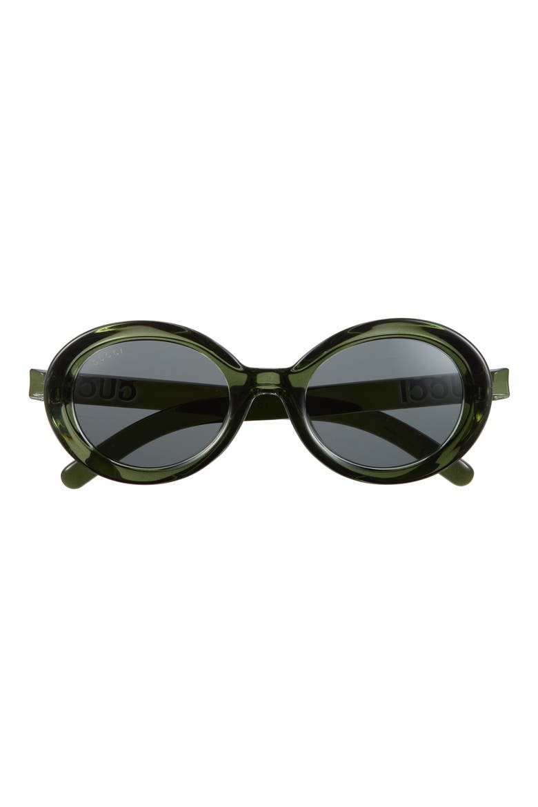 54mm Round Sunglasses, Main, color, GREEN GREEN GREY