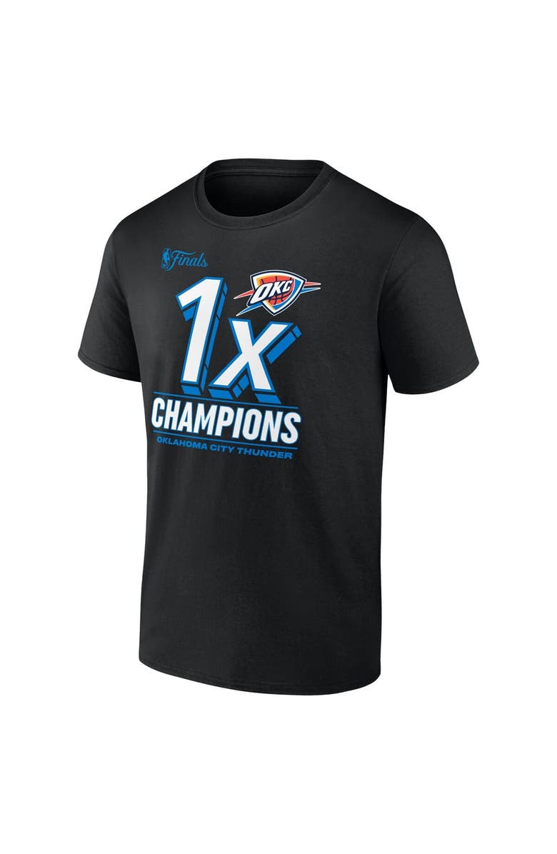 FANATICS Men's Fanatics Black Oklahoma City Thunder 2025 NBA Finals Champions Dunk Contest T-Shirt, Alternate, color,