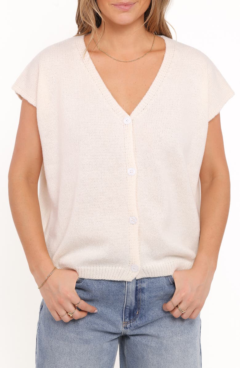 Petal & Pup Mariana Knit Sweater Vest, Alternate, color, Cream