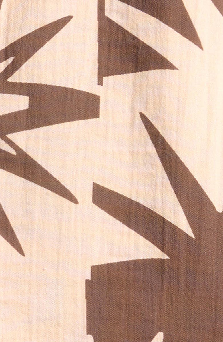 MUMZERS Kids' Print Cotton Muslin Camp Shirt & Drawstring Shorts Set, Alternate, color, Pink