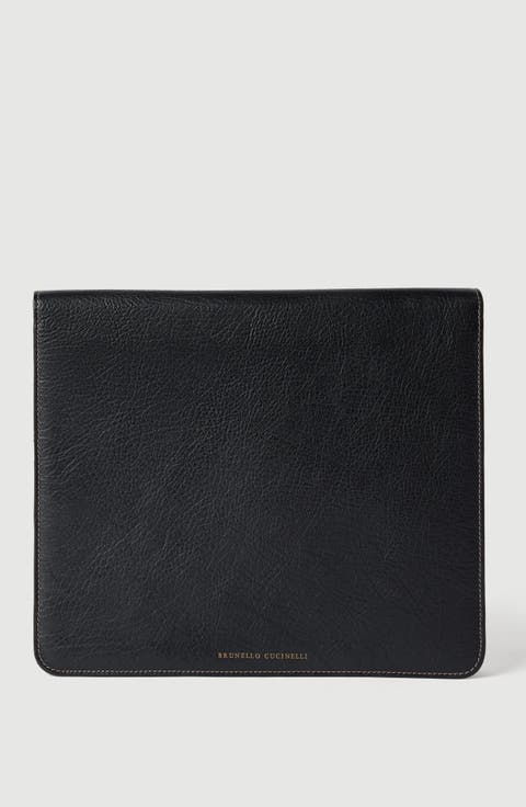 Grained calfskin document holder