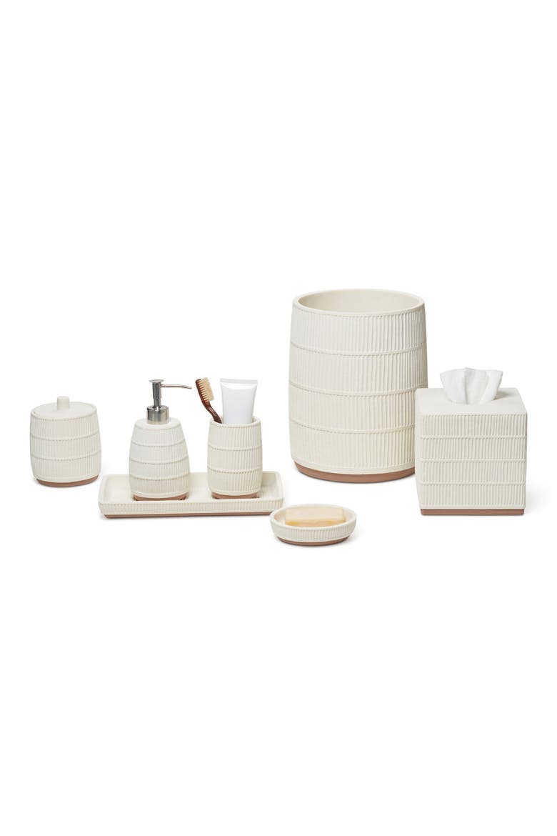 Textured 7-Piece Bath Accessory Set, Main, color, CREAM