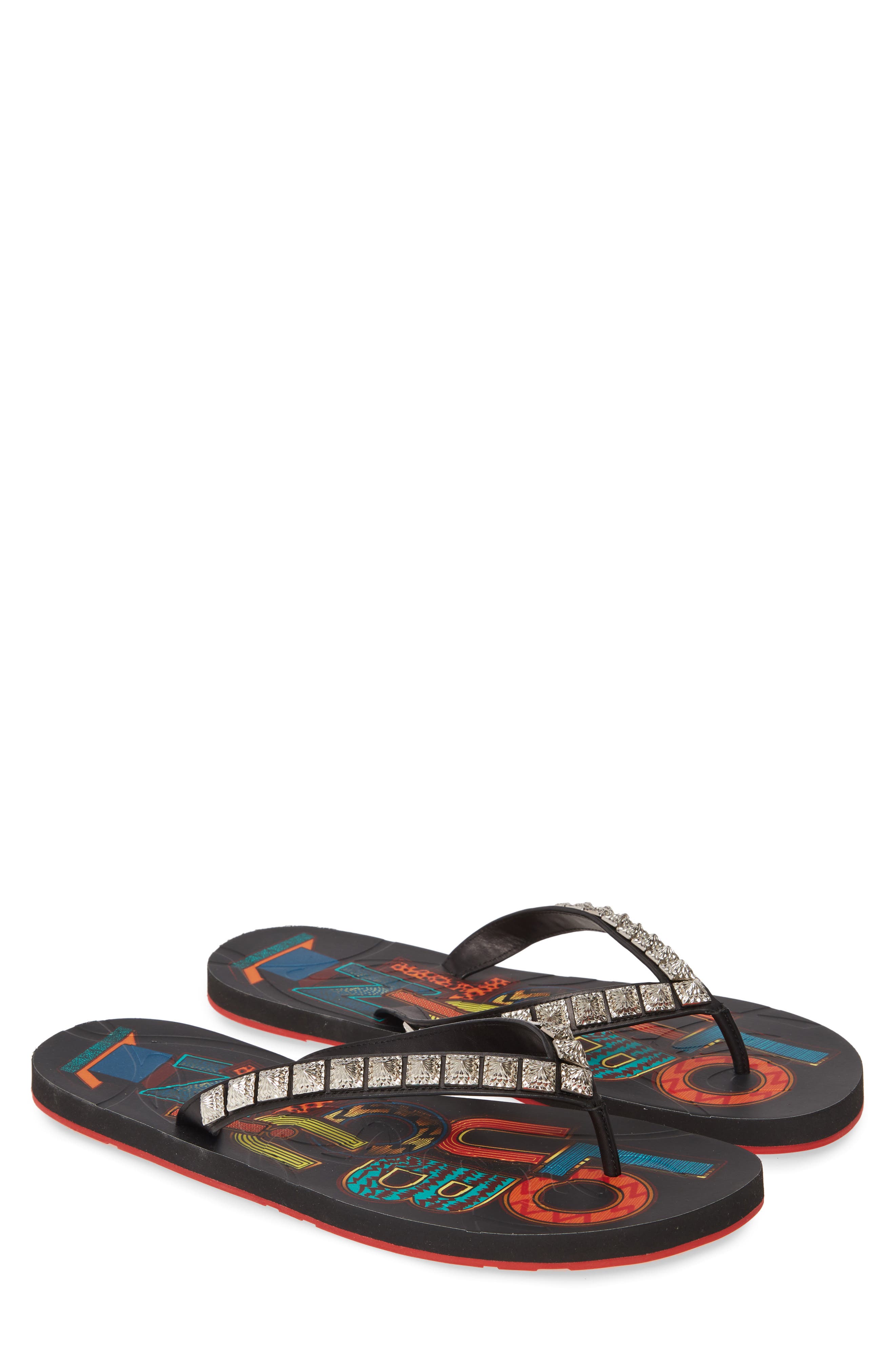 Christian Louboutin Loubi Flip Flop, Alternate, color, 