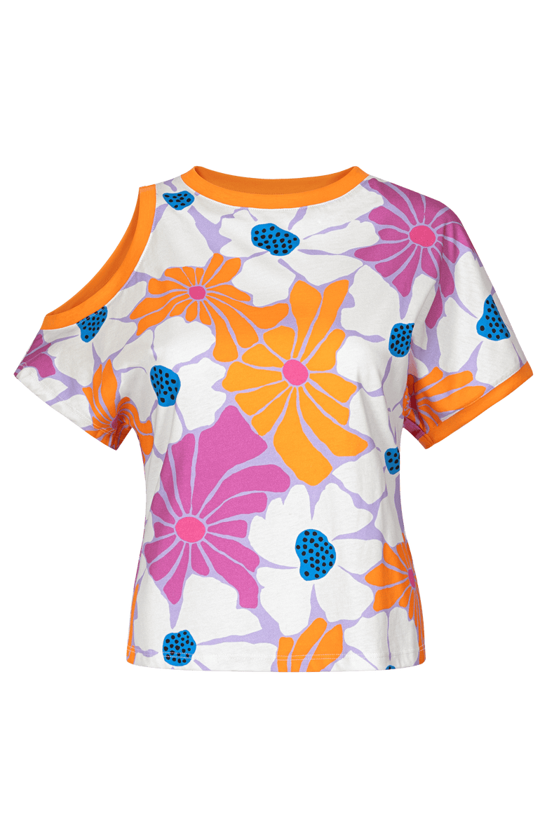 Untitled in Motion Anntian Floral Cutout Top, Main, color, Helenium