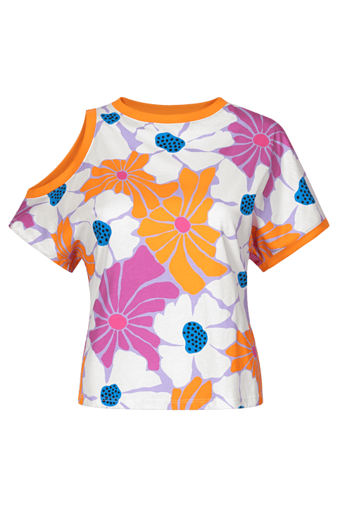 Anntian Floral Cutout Top