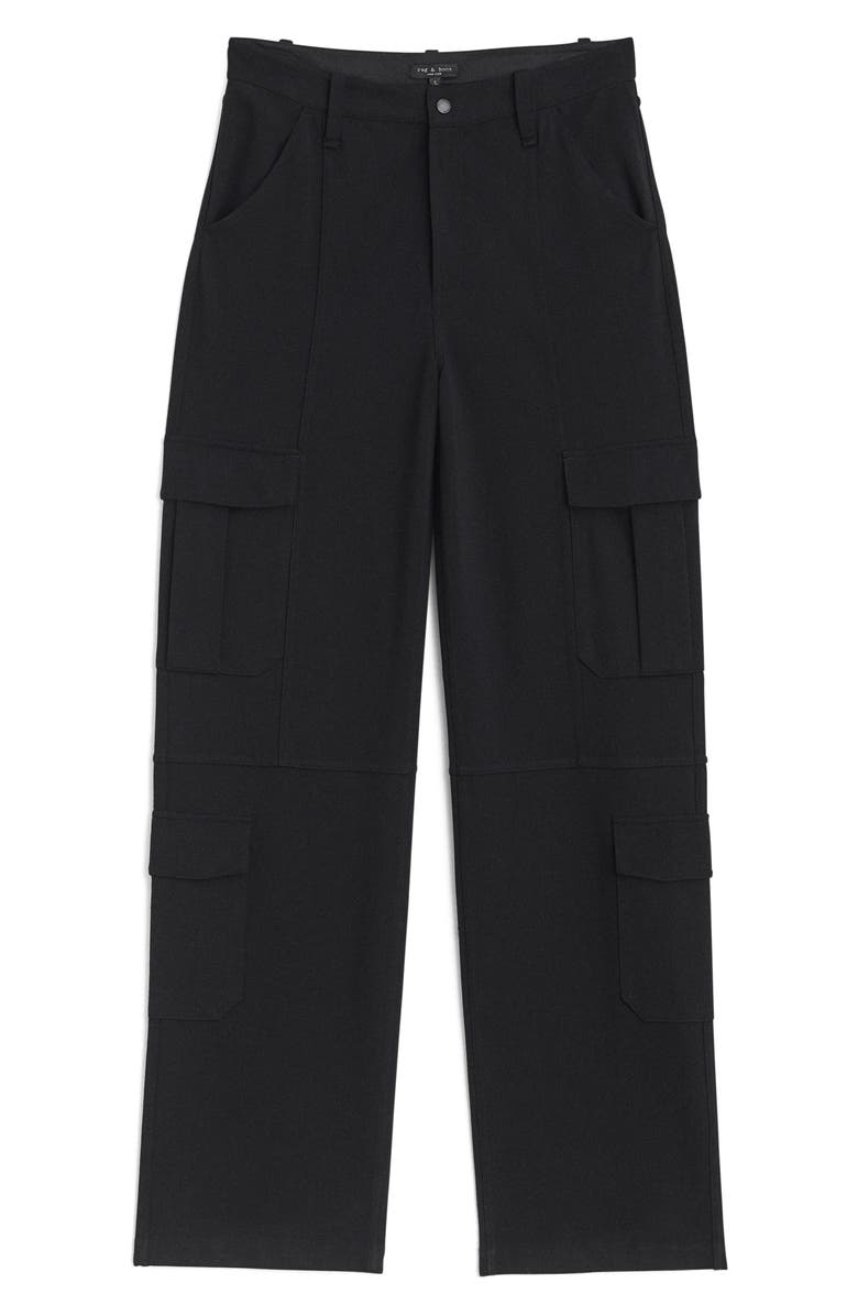 rag & bone Irina Wide Leg Cargo Pants, Alternate, color, Black