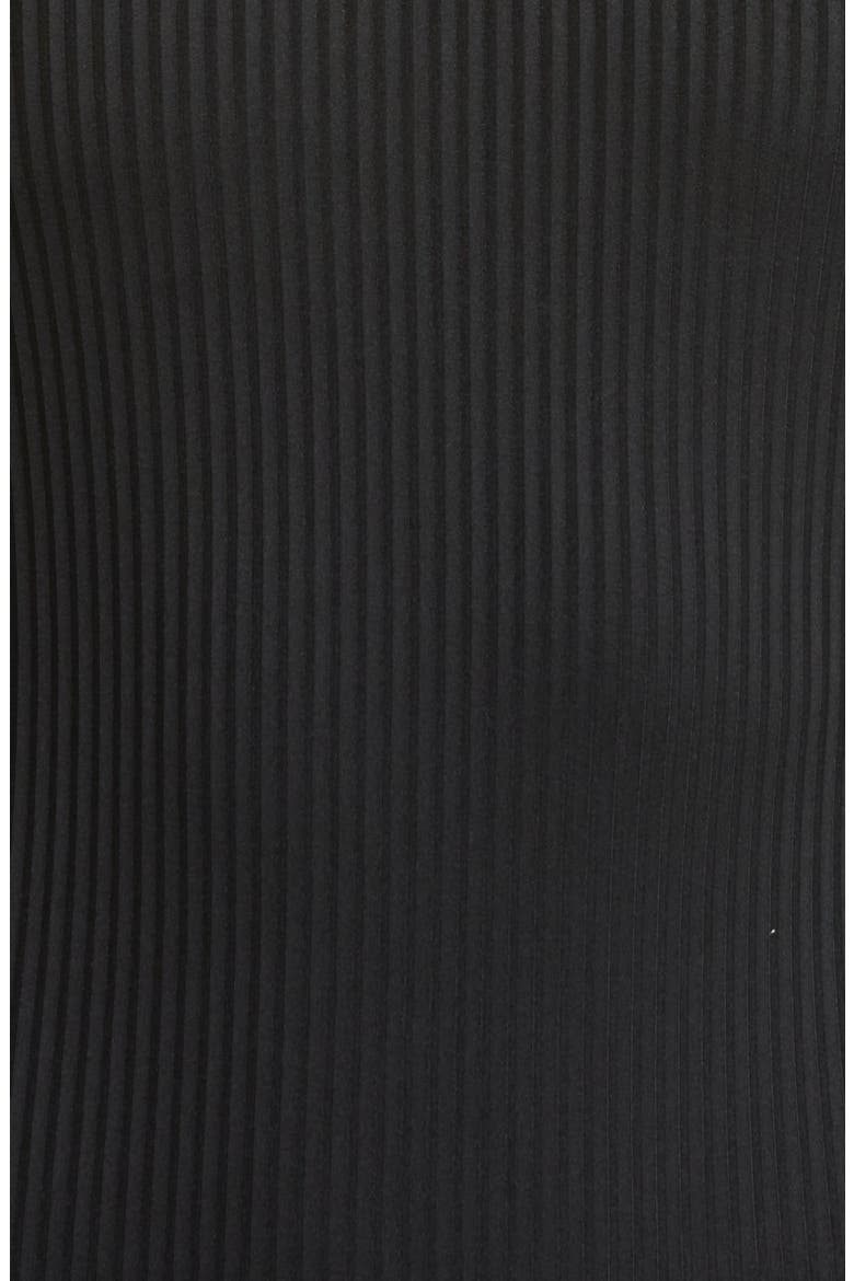 Gemma Drawstring Accent Rib One-Piece Swimsuit, Alternate, color, BLACK ECO RIB