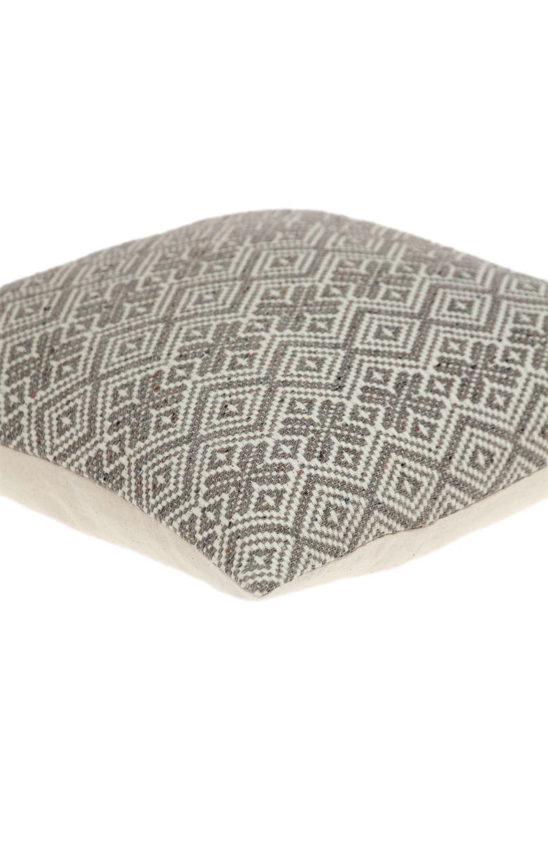 PARKLAND COLLECTION Embroidered Geo Throw Pillow, Alternate, color, Beige