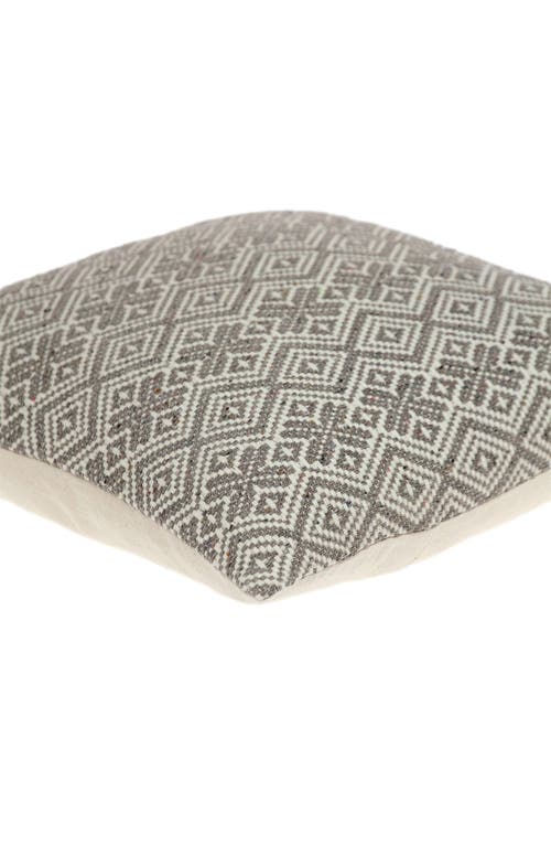 Parkland Collection Embroidered Geo Throw Pillow In Brown