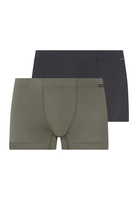 Cotton Essentials 2-Pack Cotton Boxer Briefs With Covered Waistband
