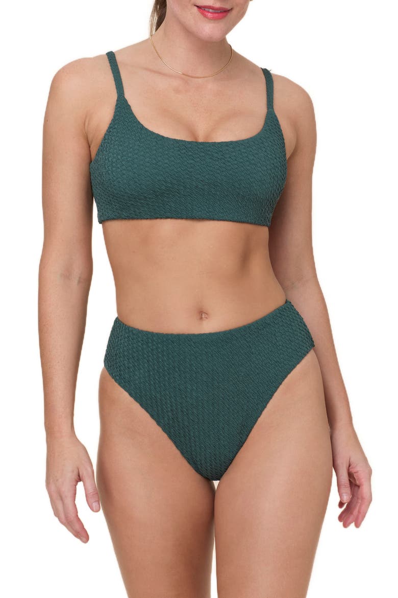 The '90s High Waist Bikini Bottoms, Alternate, color, SEAWEED