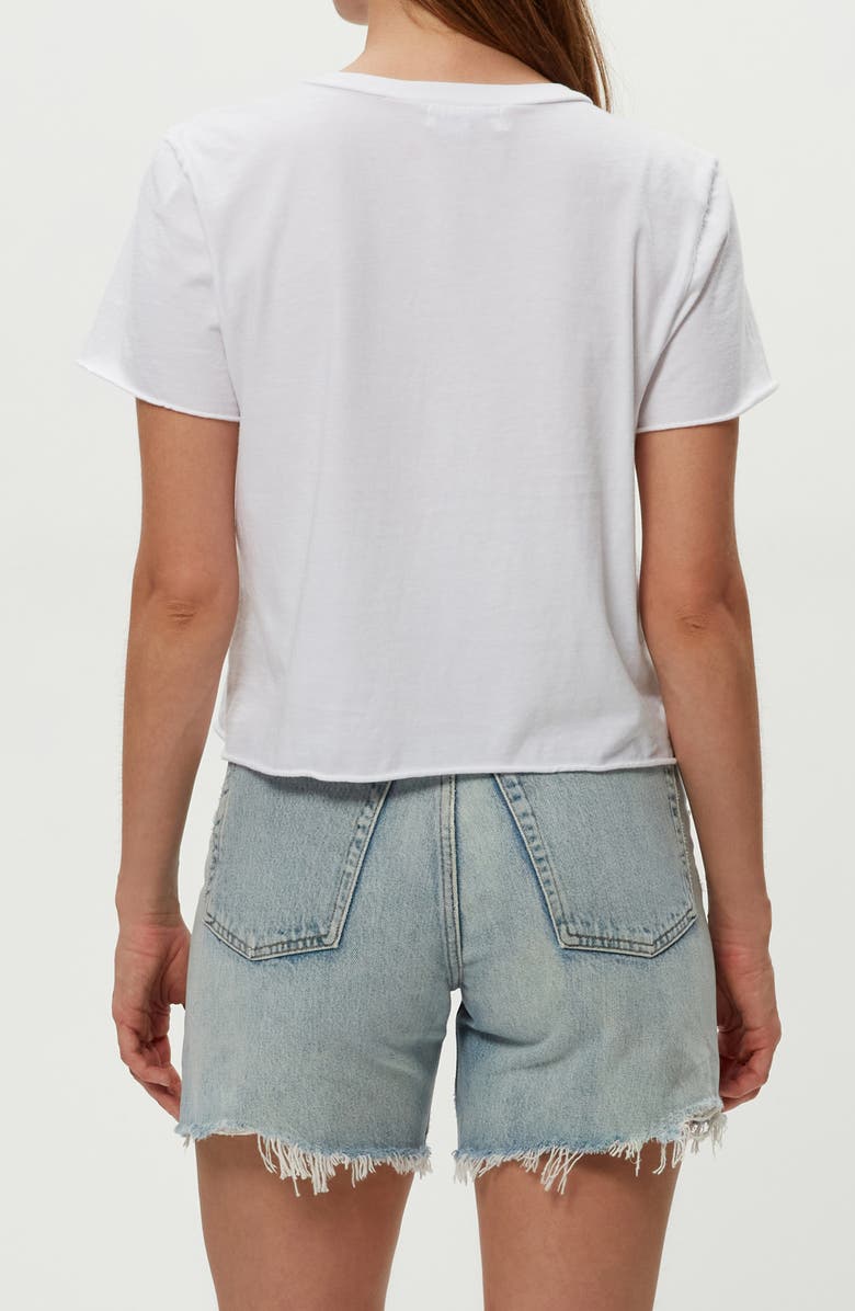 Michael Stars Palm Springs Cotton Crop Graphic T-Shirt, Alternate, color, White