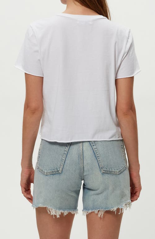Michael Stars Palm Springs Cotton Crop Graphic T-shirt In White
