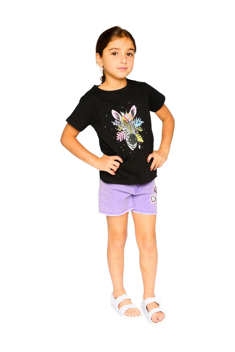 Heart Embroidery Denim Shorts, Alternate, color, Mauve