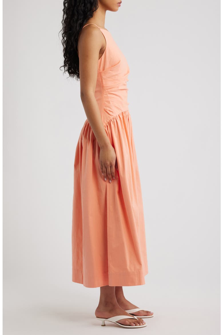 Talie Stretch Cotton Maxi Dress, Alternate, color, CORAL