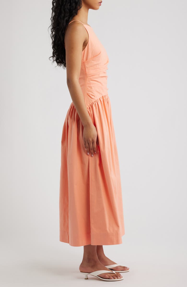 Line & Dot Talie Stretch Cotton Maxi Dress, Alternate, color, Coral