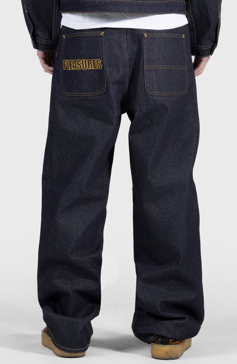 PLEASURES Formula Baggy Fit Wide Leg Jeans, Alternate, color, 