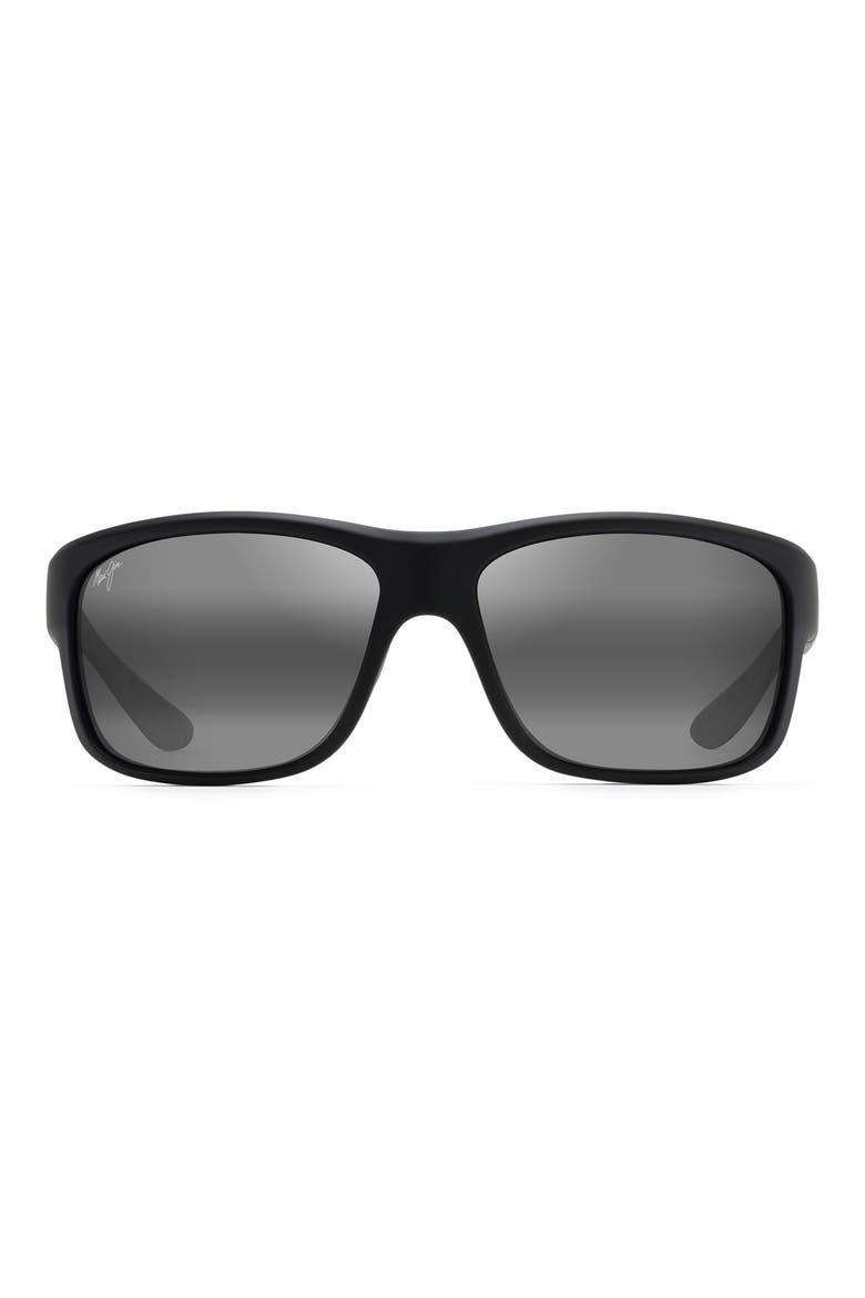 Southern Cross 63mm Ovresize Polarized Sunglasses, Main, color, BLACK/ GREY GRADIENT