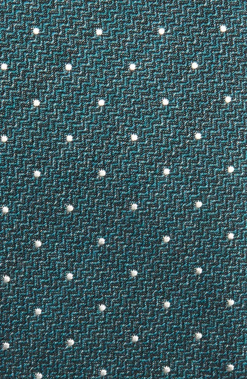 Jack Victor Cotton Blend Tie In Green