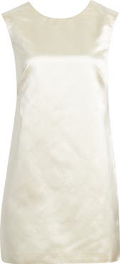 French Connection Jaxon Bow Detail Sleevelss Satin Minidress