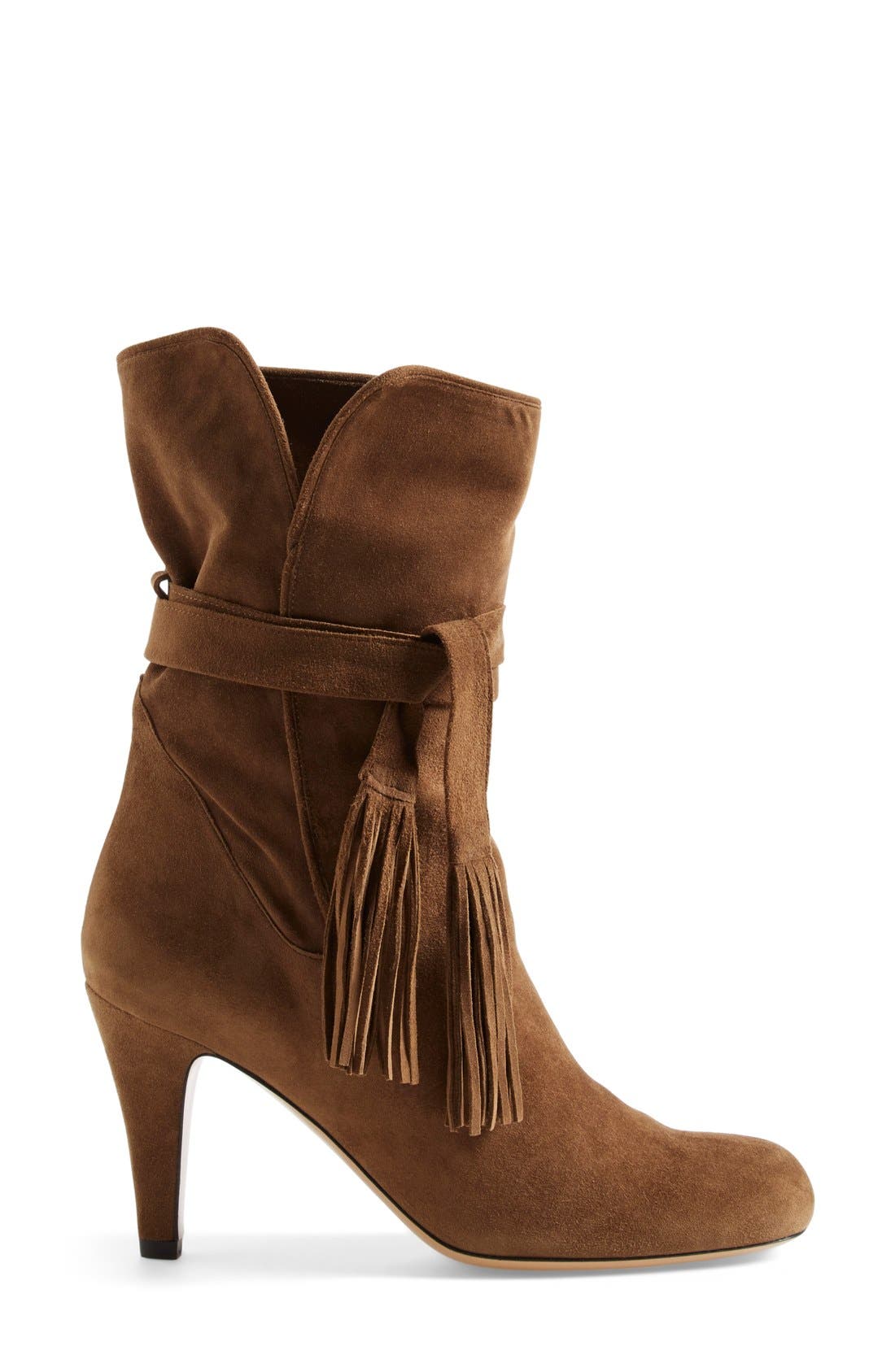 'Hannah' Round Toe Boot, Alternate, color, MILITARY SUEDE