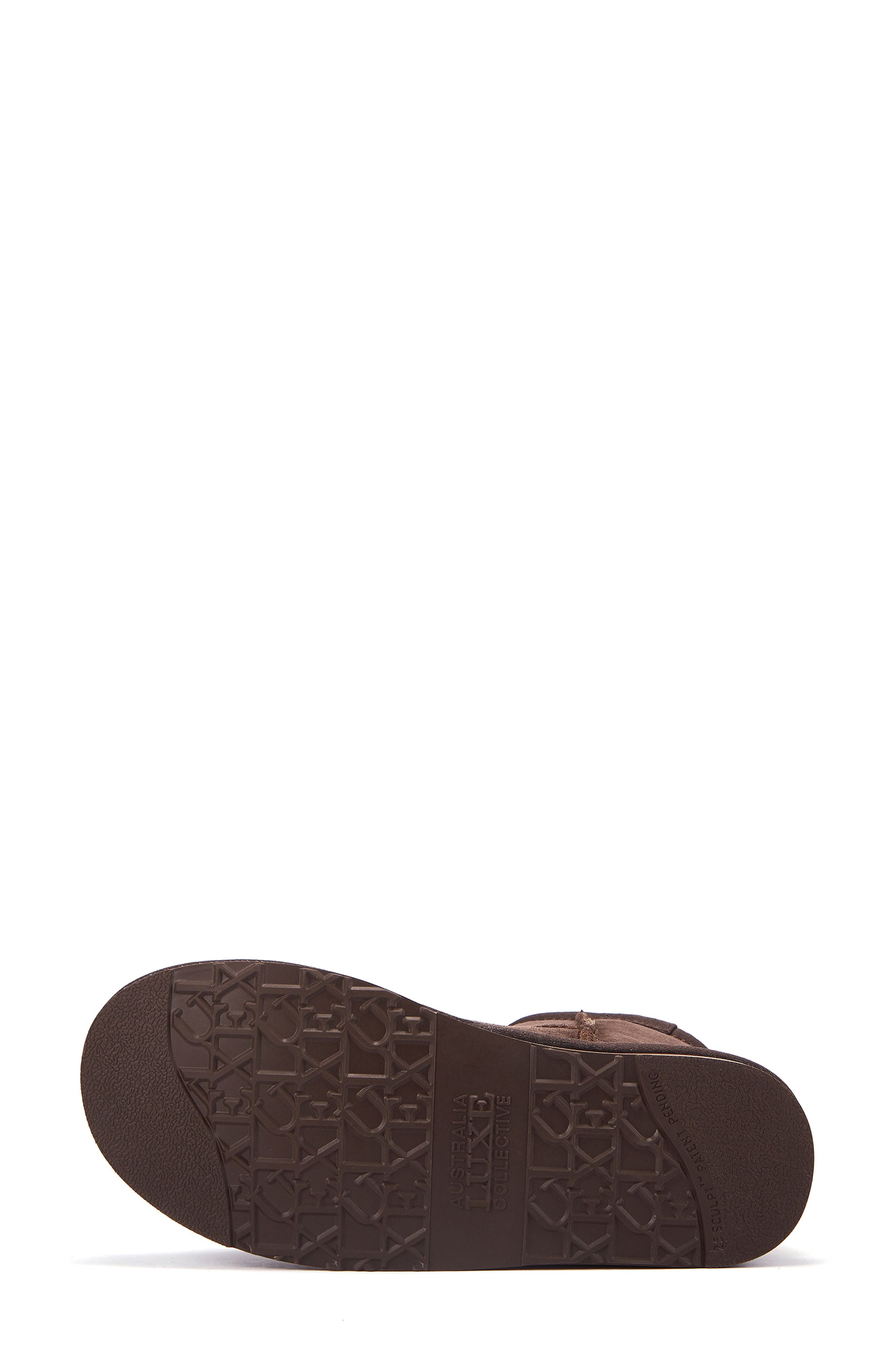 Australia Luxe Collective Cosy Xtra Short Genuine Shearling Bootie, Alternate, color, Burnt