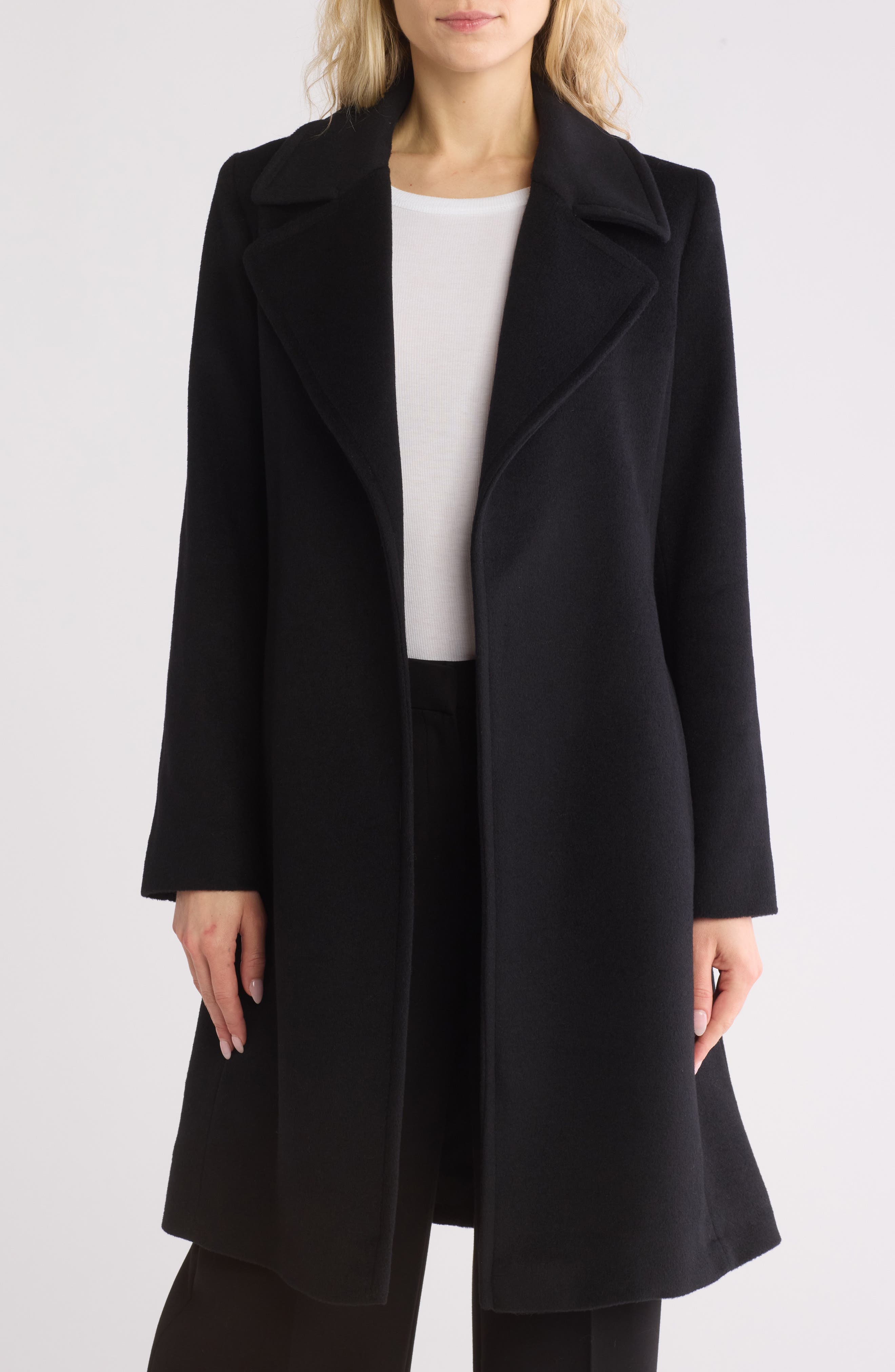 Soft Notch-Lapel Wool Coat main image 1