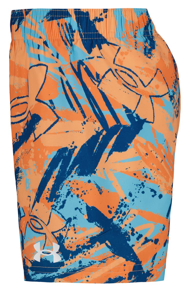 Under Armour Kids' Scribble Swim Graphic T-Shirt & Swim Trunks Set, Alternate, color, Orange Block