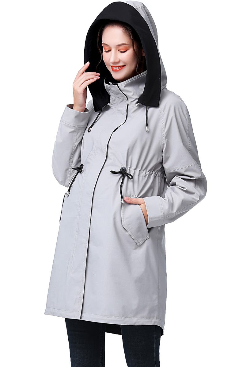 Kimi and Kai Aino Water Repellent Maternity Parka with Removable Hood, Alternate, color, 