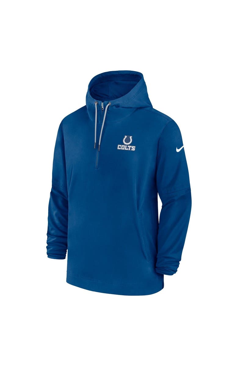 Nike Men's Nike Royal Indianapolis Colts Sideline Half-Zip Hoodie, Alternate, color, 