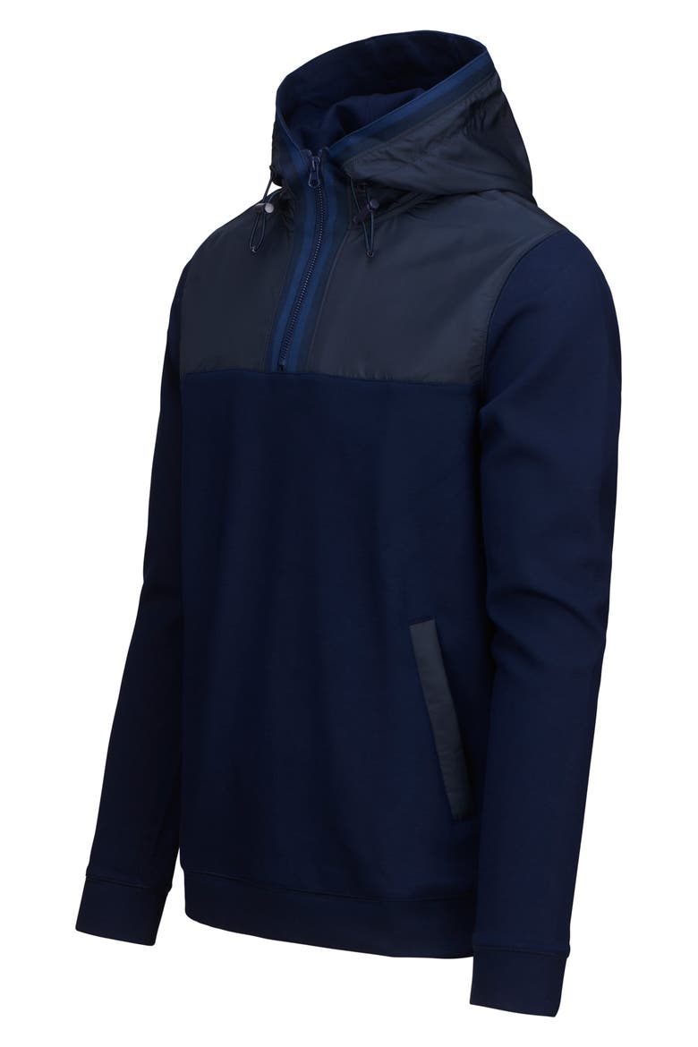 Davos Quarter Zip Hoodie, Alternate, color, NAVY