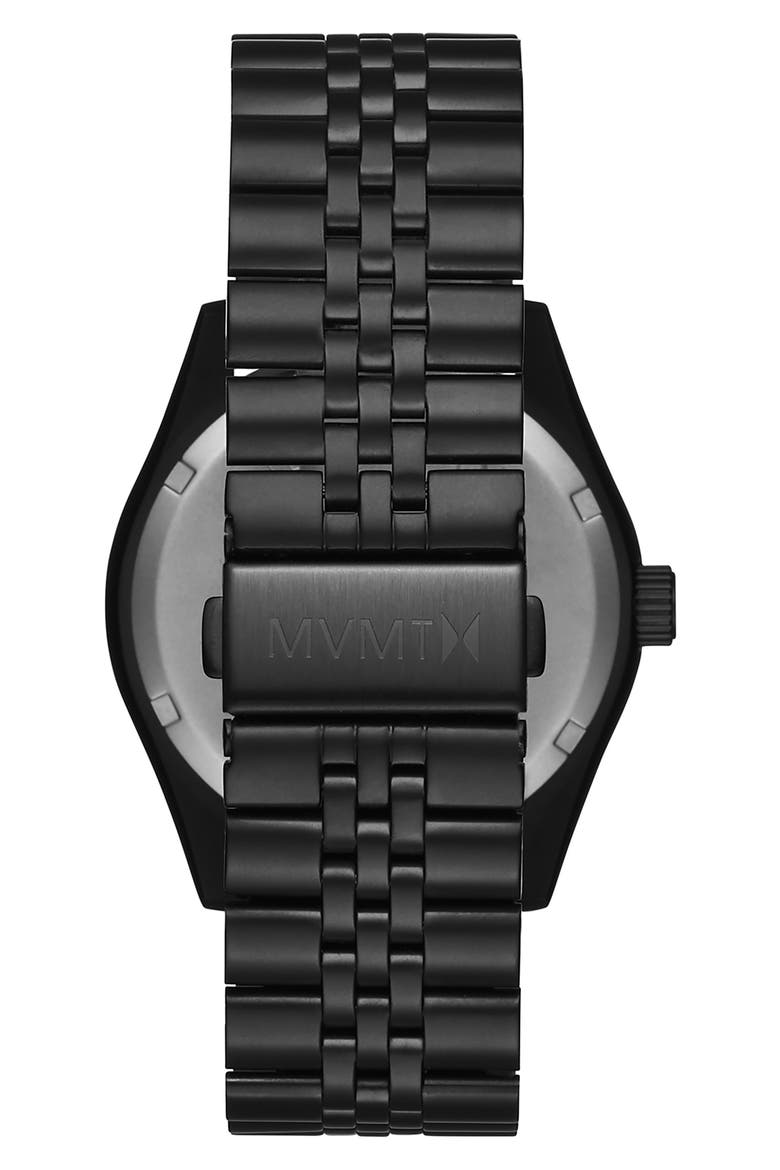 MVMT Time Crusher Bracelet Watch, 39mm, Alternate, color, BLACK