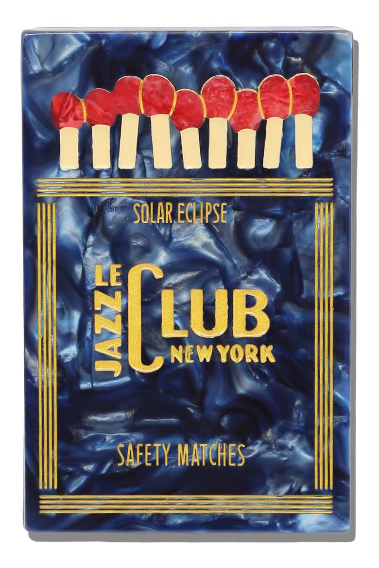 Le Jazz Club Hand Painted Decorative Tray, Main, color, BLUE