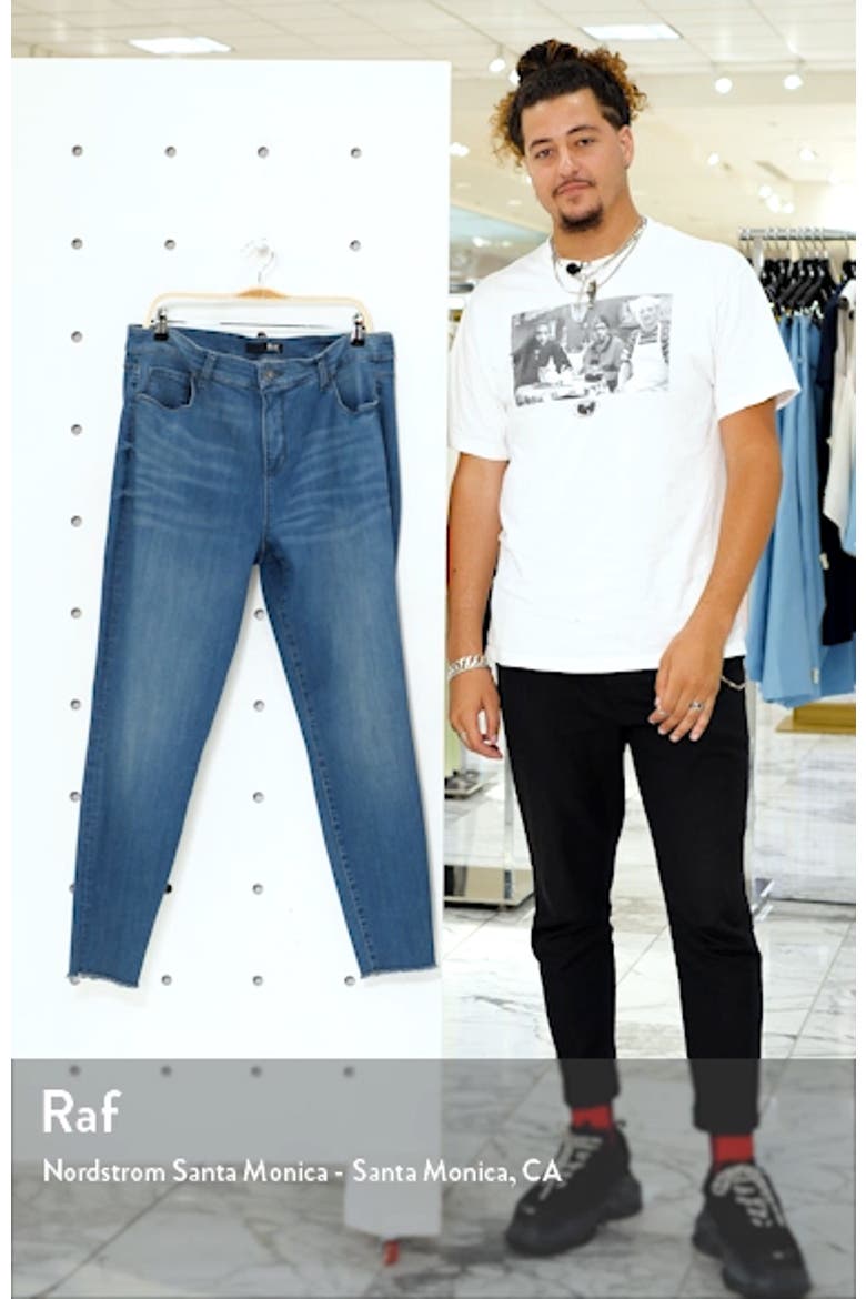 High Waist Fray Hem Skinny Jeans video
