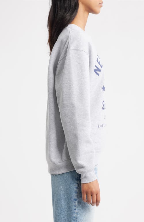 Vinyl Icons New York Bow Graphic Sweatshirt In Gray