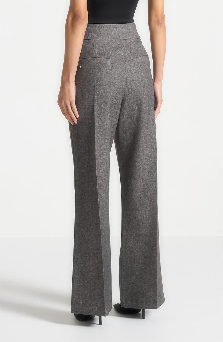 Manière De Voir Elsa High Waisted Tailored Trousers, Alternate, color, Grey Marl
