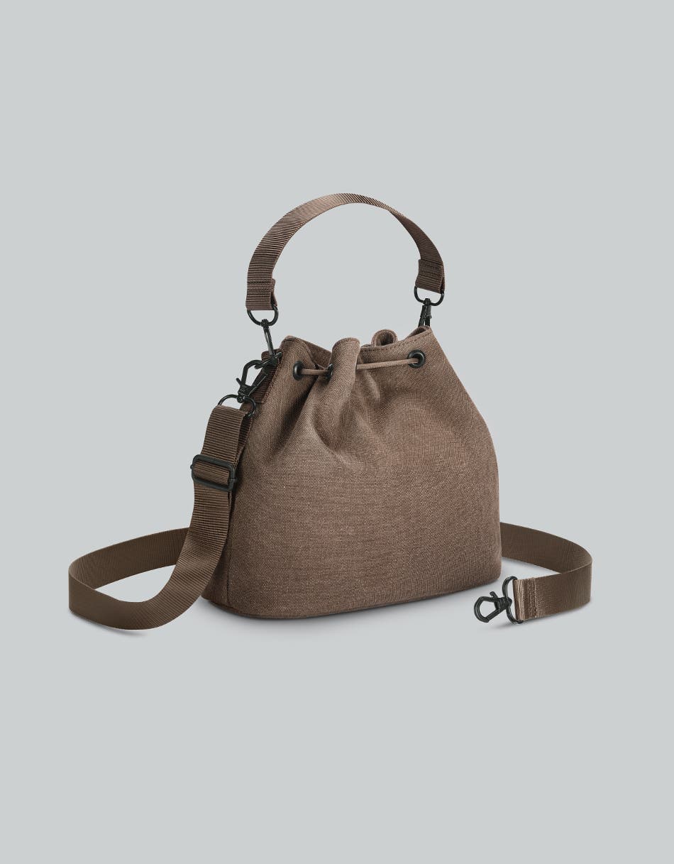 Spläsh Bucket Crossbody Weave, Alternate, color, Weave Dusty Brown