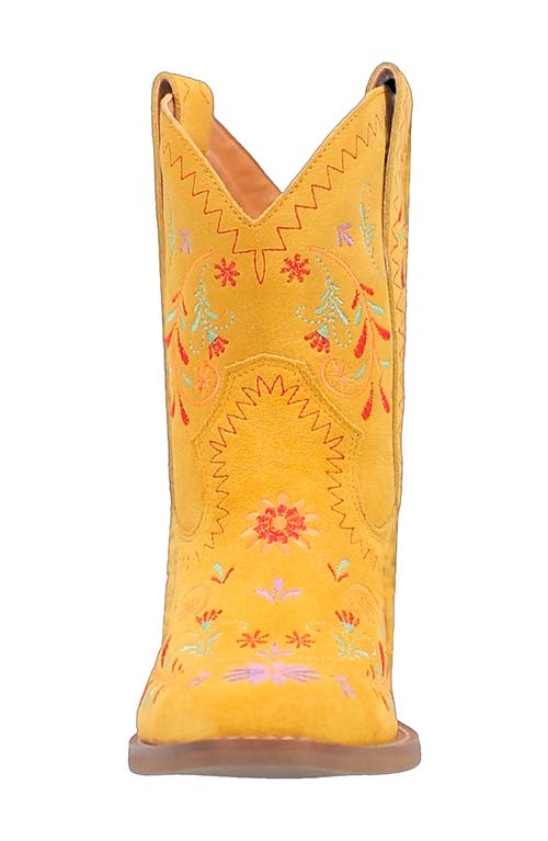 Dingo Sugar Bug Embroidered Western Boot In Yellow