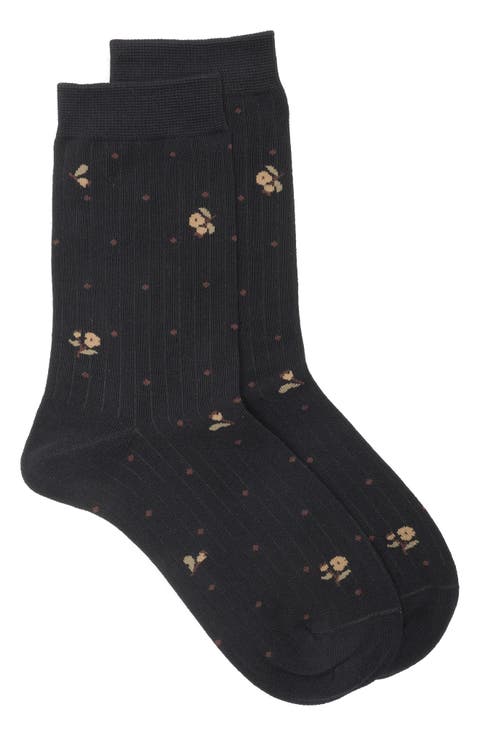 Tawny Cotton Blend Crew Socks