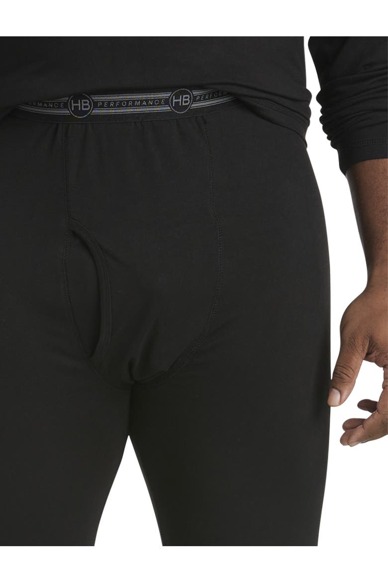 Big & Tall Lightweight Thermal Weather Level 1 Performance Thermal Pants, Alternate, color, BLACK