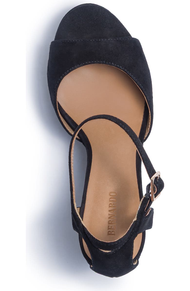 Bernardo Footwear Valeria Platform High Heeled Sandal, Alternate, color, Black