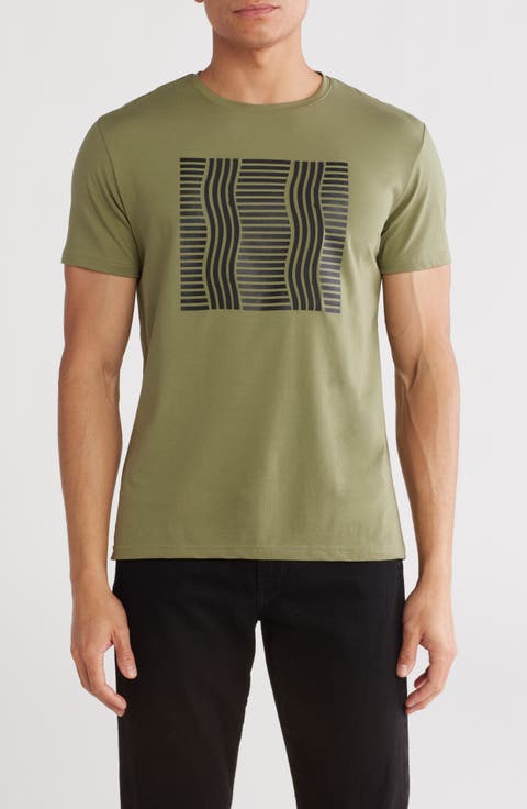3D Abstract Stretch Cotton Graphic T-Shirt