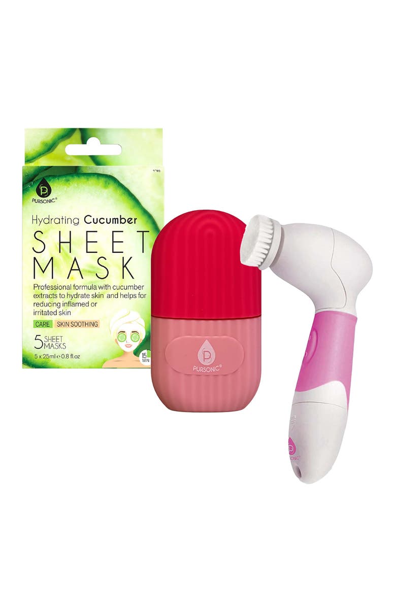 PURSONIC De-Puff Skin Set, Main, color, Pink