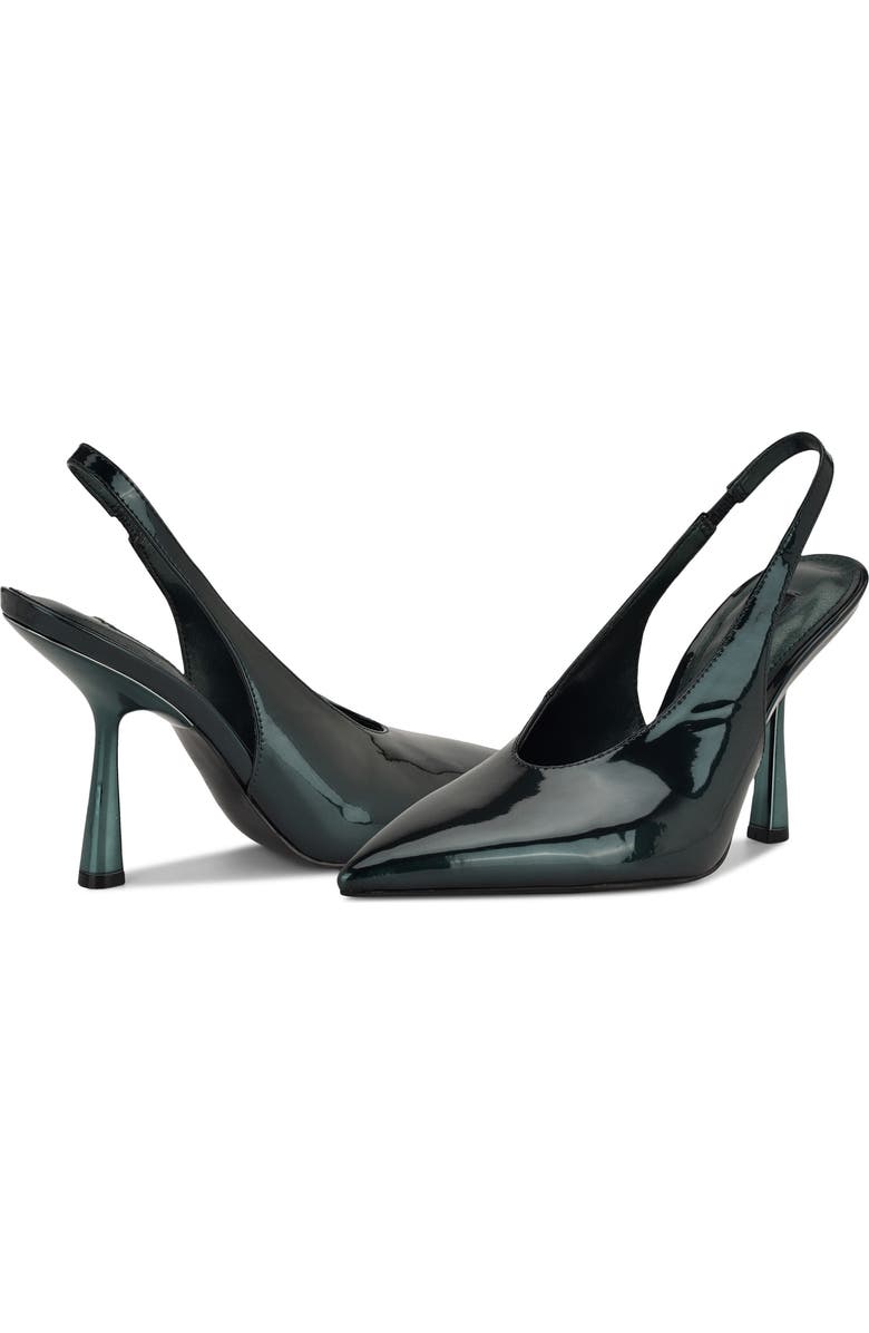 Nine West Kates Slingback Pointed Toe Pump, Alternate, color, Dark Green